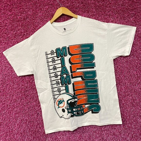 NFL Miami Dolphins Yardage Graphic Design T-shirt Medium - Picture 3 of 4